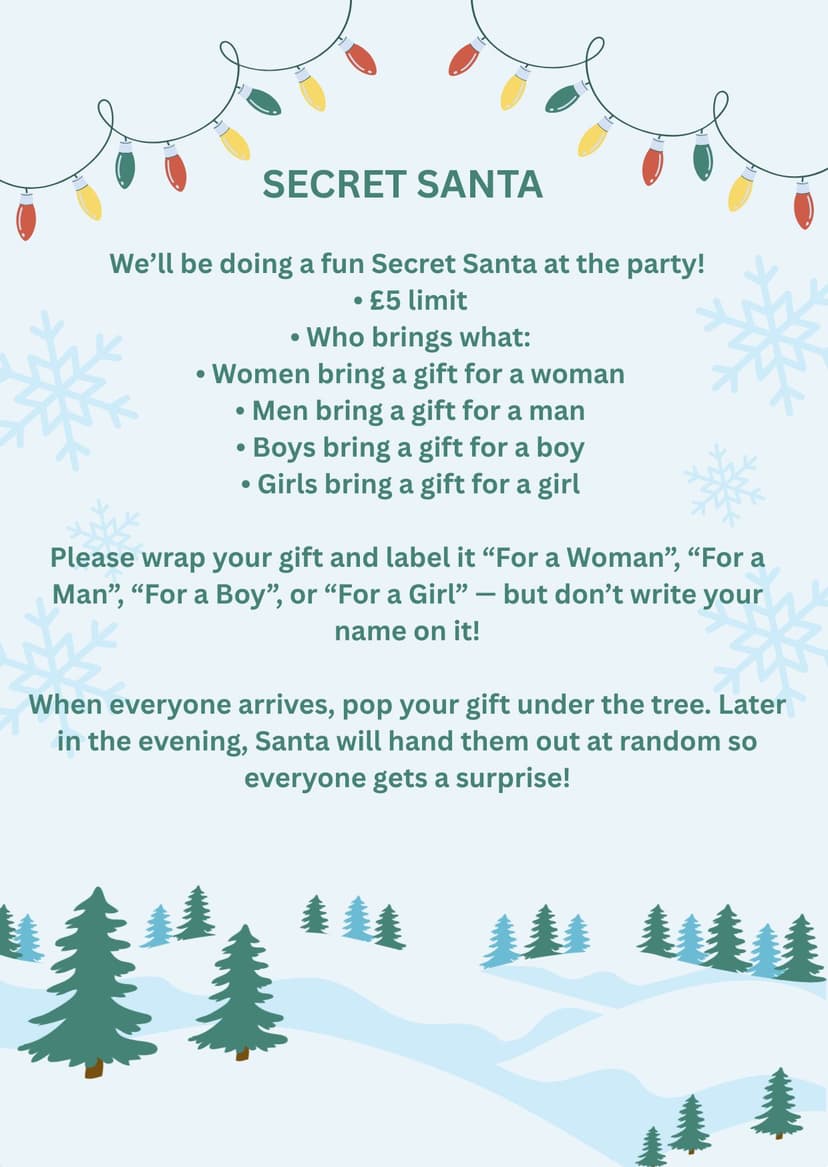 Secret Santa Info